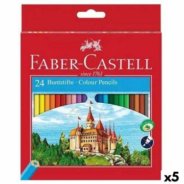 Farbičky Faber-Castell Viacfarebná (5 kusov)