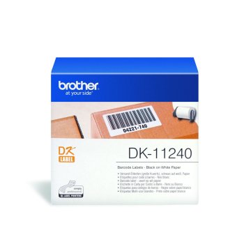 Štítky do Tlačiarne Brother DK-11240 Biela Čierna/Biela