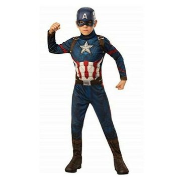 Kostým pre deti Captain America Avengers Rubies 700647_L Modrá Biela Červená Striebristý Striebro L