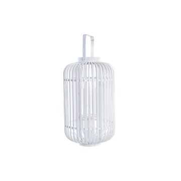 Lampa DKD Home Decor Sklo Biela Bambus (28 x 28 x 47 cm)