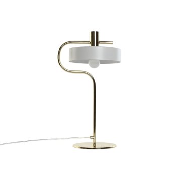 Stolná lampa Home ESPRIT Biela Zlatá Kov 220 V 28 x 18 x 46 cm