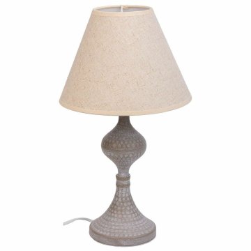 Stolná lampa Alexandra House Living Biela Sivá Kov Látka 220-240 V 23 x 41 x 23 cm