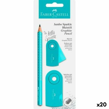 Sada ceruziek Faber-Castell Tyrkysový (3 Kusy) (20 kusov)