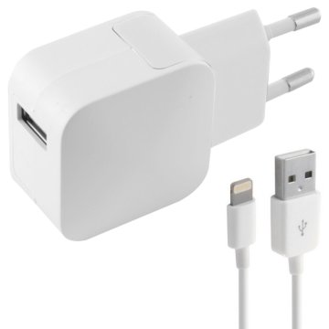 Nabíjačka do zástrčky v stene + kábel Lightning MFI KSIX Apple-compatible 2.4A USB iPhone