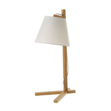 Stolná lampa Biela Prírodná Bambus 40 W 220-240 V 27 x 21 x 50 cm