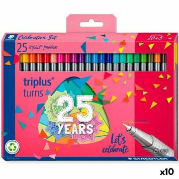 Sada fixiek Staedtler Triplus Fineliner 334 (10 kusov)