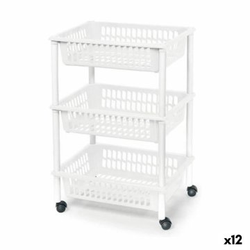 Servírovací vozík Tontarelli Mito 3 Plastické Biela 40 x 29 x 62 cm (12 kusov)