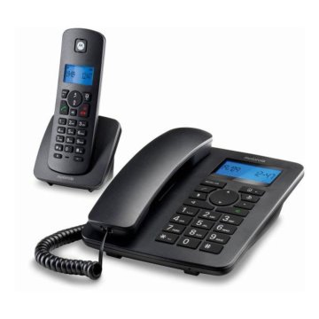 Pevná linka Motorola C4201 Combo DECT (2 pcs) Čierna