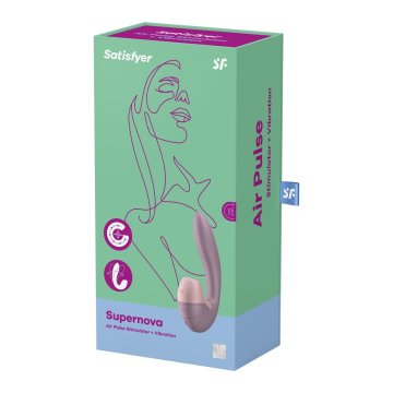 Vibrátor pre dvojicu Dual Stimulation Supernova Insertable Satisfyer Supernova Ružová Ostro ružový v