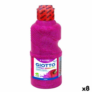 Tempera Giotto Glitter Purpurová 250 ml (8 kusov)