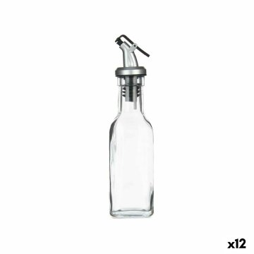 Olejnička Transparentná Sklo Oceľ 180 ml (12 kusov)