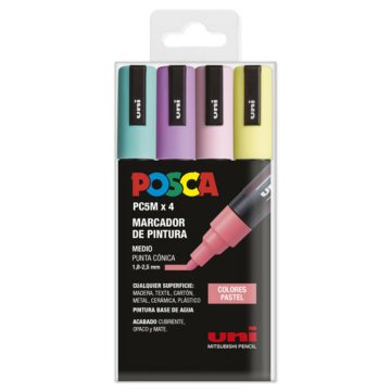 Fixka akrylickej farby POSCA PC-5M Koláč 1,8-2,5 mm 4 kusov