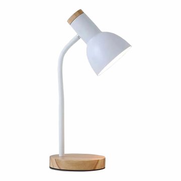 Stolná lampa EDM 32015 Biela Prírodná Drevo Oceľ 40 W 12 x 17 x 45 cm