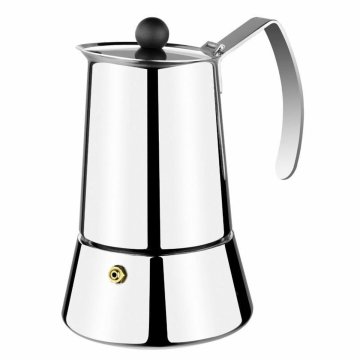 Moka Kanvica Monix M630004 Oceľ Striebro 4 Šálky