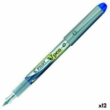 Pero na tekutý atrament Pilot V Pen Kaligrafické pero Jednorázová Modrá 0,4 mm (12 kusov)