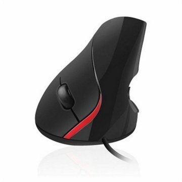 Ergonomická Optická Myš Ewent EW3156 1000 dpi USB Čierna Červená/Čierna