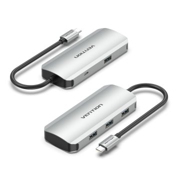 USB rozbočovač Vention TNAHB Sivá