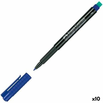 Permanentná fixka Faber-Castell Multimark 1513 F Modrá (10 kusov)