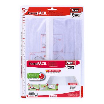 Lepiaci obal na knihy Grafoplas Transparentná PVC 5 kusov 30 x 53 cm