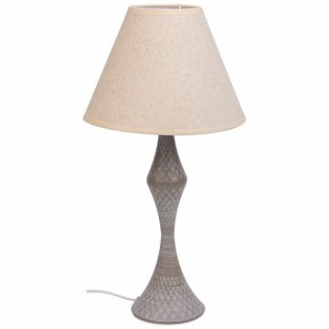 Stolná lampa Alexandra House Living Biela Sivá Kov Látka 220-240 V 23 x 46 x 23 cm