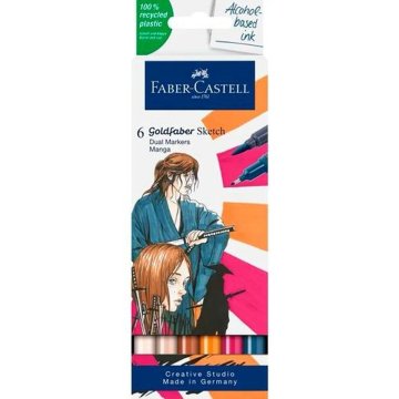 Sada fixiek Faber-Castell Goldfaber Sketch - Manga Dve 6 Kusy