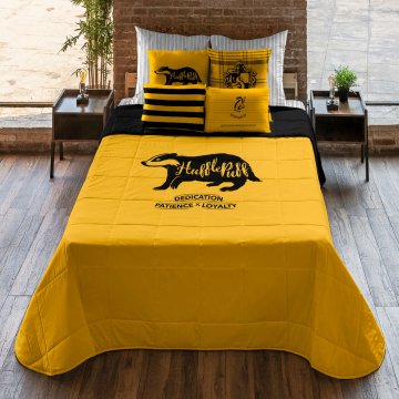 Paplón Harry Potter Hufflepuff Viacfarebná 280 x 4 x 270 cm 180 cm posteľ