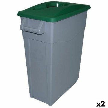 Odpadkový kôš na recyklovanie Denox 65 L zelená (2 kusov)