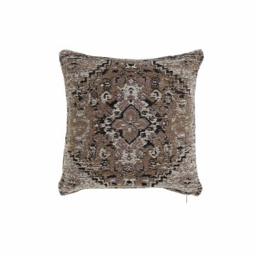 Vankúšik DKD Home Decor Plastické Biela Gaštanová Čierna Obdĺžnikový Hranatý Arab 45 x 12 x 45 cm