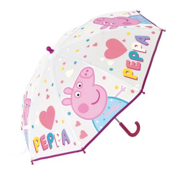 Dáždniky Peppa Pig Having Fun Svetlo ružová 46 cm