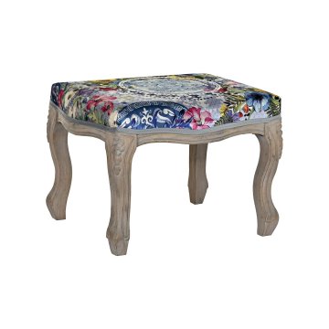 Stolička DKD Home Decor Jedľa Polyester Viacfarebná (58 x 47,5 x 41 cm)