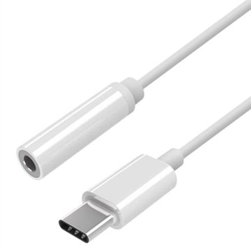 Adaptér USB-C na Jack 3.5 mm Aisens A109-0384 15 cm Biela