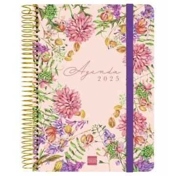 Agenda Finocam CLOE A5 15,5 x 21,2 cm 2025 Kvetinový