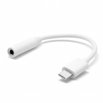 Adaptér USB-C na Jack 3.5 mm PcCom Essential Biela 10 cm