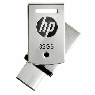 USB flash disk HP HPFD5000M-32 Striebristý Oceľ 32 GB (1 kusov) 32GB