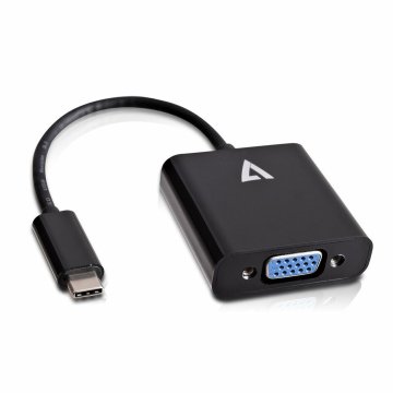 Adaptér USB C na VGA V7 V7UCVGA-BLK-1E Čierna