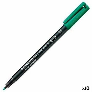 Permanentná fixka Staedtler Lumocolor 313-5 M zelená (10 kusov)