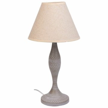 Stolná lampa Alexandra House Living Biela Sivá Kov Látka 220-240 V 23 x 46 x 23 cm