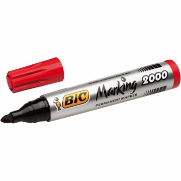 Permanentná fixka Bic Marking 2000 Červená 12 Kusy