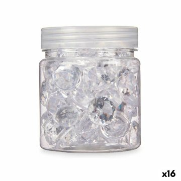 Ozdobné kamene Diamant 150 g Transparentná (16 kusov)