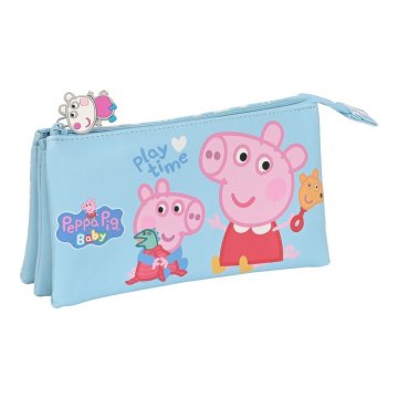 Školské púzdro Peppa Pig Baby Svetlá modrá (22 x 12 x 3 cm)