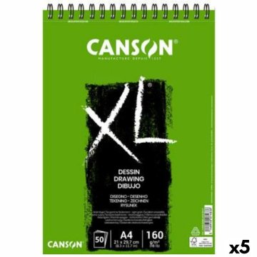 Skicár Canson XL Drawing Biela A4 5 kusov 50 Listy 160 g/m2