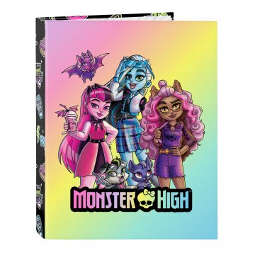 Krúžkové zakladače Monster High Creep Čierna A4 26.5 x 33 x 4 cm