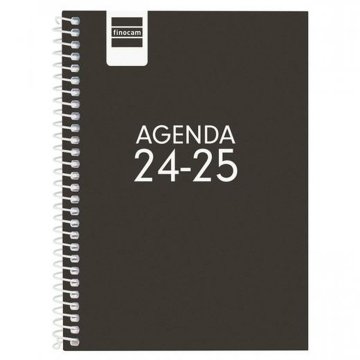 Agenda Finocam COOL Čierna 1/8 12 x 16,4 cm 2024-2025