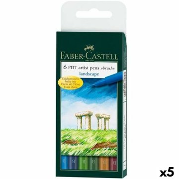 Sada fixiek Faber-Castell Pitt Artist Landscape podľa výrobcu (5 kusov)