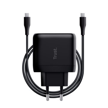 Nabíjačka do zástrčky v stene + kábel USB-C Trust 24817 Čierna 65 W