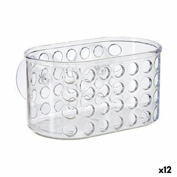 Vešiak do sprchy 15,8 x 8,5 x 8 cm Transparentná PVC polystyrén (12 kusov)