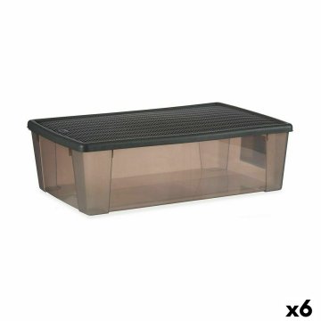 Nádoba na uskladnenie s vrchnákom Stefanplast Elegance Sivá Plastické 30 L 38,5 x 17 x 59,5 cm (6 ku