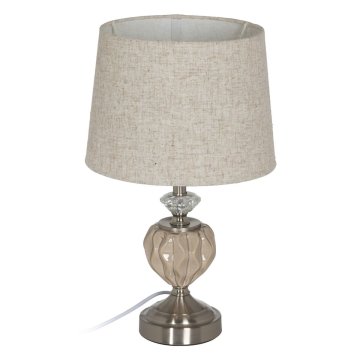 Stolná lampa Béžová Striebristý Kov Sklo 10 W 220 V 27 x 27 x 44 cm