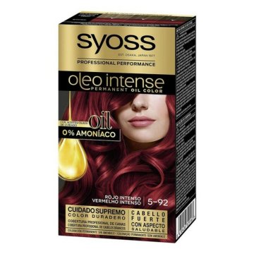 Trvalá farba Syoss Olio Intense Bez amoniaku Nº 5,92 Sýto červená