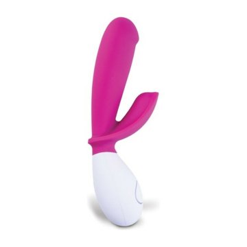 Vibrátor pre dvojicu Snuggle Dual Stimulation Lovelife by OhMiBod AT015 Biela/Ružová